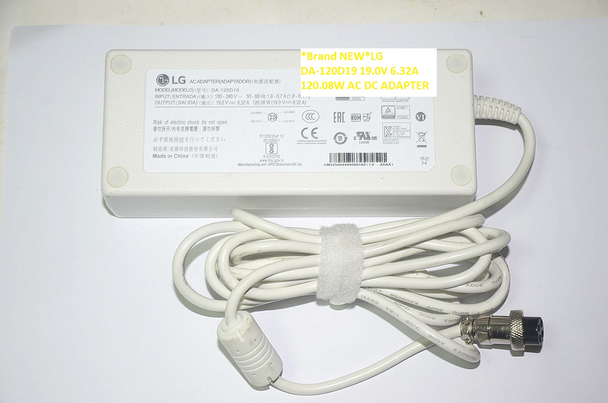 *Brand NEW*AC100-240V LG 19.0V 6.32A AC DC ADAPTER DA-120D19 120.08W